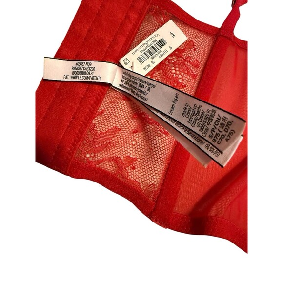 Victoria Secret Dream Angels Unlined Lace Up Corset Top Size S New Red - Picture 4 of 4